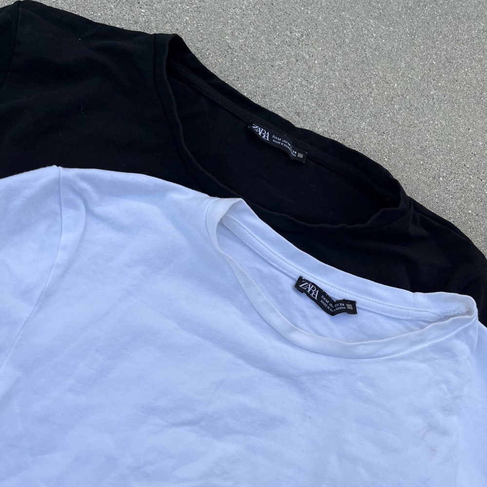 2 pc bundle of Zara basic T shirts
